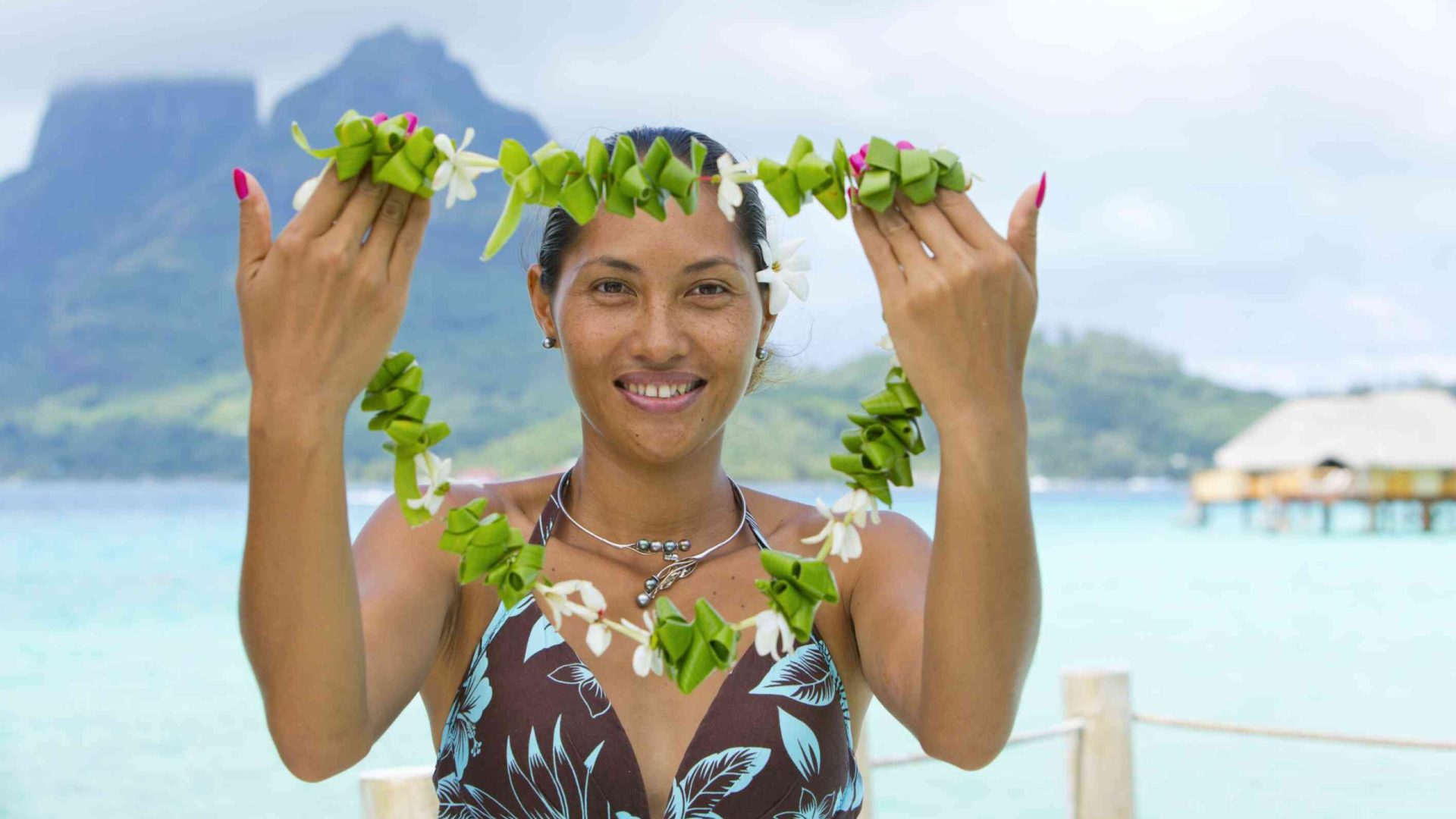 Accueil à Bora Bora © Grégoire Le Bacon