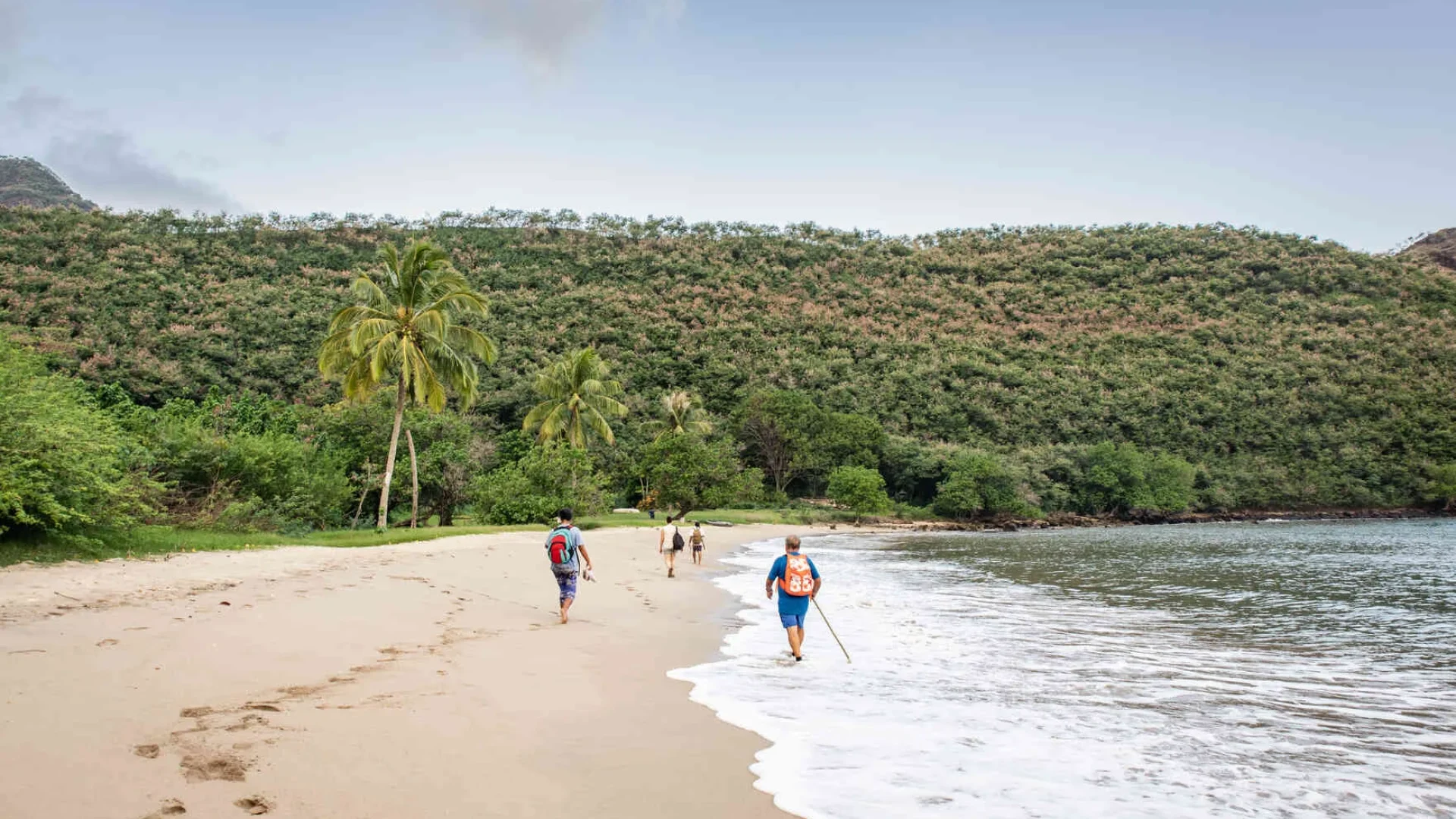 Plage de sable blanc de Nuku Hiva © Stéphane Mailion Photography